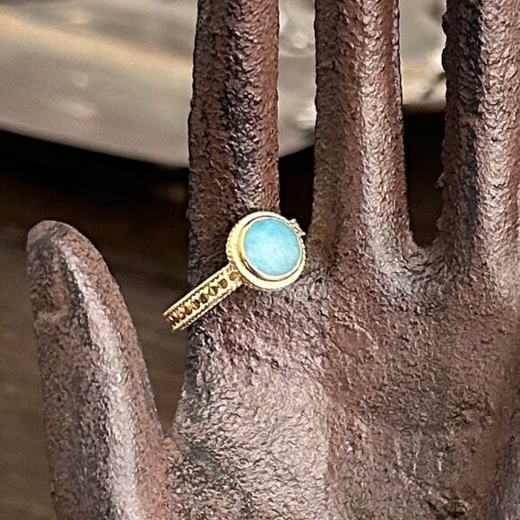 Anna Beck Blue Quartz Skinny Band Ring - Picture 5 of 5